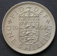 Wielka Brytania 1 shilling 1964 - ER II - stan 1/2
