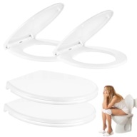 DESKA SEDESOWA WOLNOOPADAJĄCA WYTRZYMAŁA ŁATWA W MONTAŻU BIAŁA WC