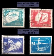 Niemcy (NRD) - Sporty zimowe, 2 kas. kpl z 1950/51