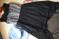 * QUIZ * PIĘKNA SUKIENKA CZARNA ASYMETRYCZNA _40