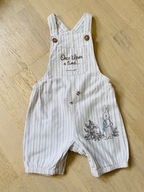 Ogrodniczki krótkie w paski Peter Rabbit 12-18 miesięcy 80-86 cm + GRATIS