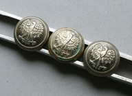 POLSKIE GUZIKI wz.1952 MAŁE Z PROSTYMI USZKAMI ZESTAW 3 SZT.