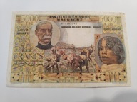 Madagaskar - 5000 franków - super rzadki