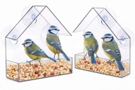 KARMNIK DLA PTAKÓW PRZEZROCZYSTY NA SZYBĘ OKNO NA ZIARNO SŁONECZNIK POKARM
