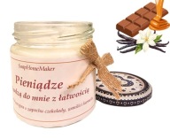 Ekologiczna świeca sojowa czekolada, wanilia karmel 150g handmade