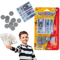 PIENIĄDZE PIENIĄŻKI ZABAWKOWE ZESTAW BILON BANKNOTY ZŁOTÓWKI ZABAWA W SKLEP