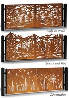 Bramy dwuskrzydłowe stal Corten - Na zamówienie