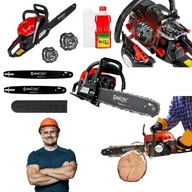 ZESTAW PILA LANCUCHOWA SPALINOWA PILARKA + OLEJ + PROWADNICE + 2X LANCUCH