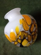 Piękny wazon szklany KROSNO z czasów PRL-u