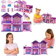 DOMEK DLA LALEK KUCYKOW VILLA KUCYKI PONY ZESTAW PIESEK ZABAWKA DLA DZIECI