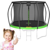 TRAMPOLINA DLA DZIECI OGRODOWA DUŻA BEZPIECZNA PREMIUM XXL 160 KG 312 CM