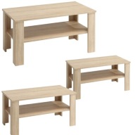 STOLIK KAWOWY NOWOCZESNY DO SALONU ŁAWA Z PÓŁKĄ 100X55CM