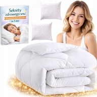 KOMPLET Kołdra Zimowa Całoroczna CIEPŁA 160x200 I 2 Poduszki 70/80 + GRATIS