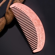 PIĘKNY GRZEBIEŃ MIEDZIANY Z MOTYWEM KWIATOWYM - CZYSTA MIEDŹ! - PREZENT! v1