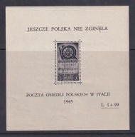 Poczty Wojskowe - Poczta Osiedli Polskich we Włoszech Blok 1 **