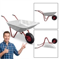 TACZKA OGRODOWA METALOWA STALOWA BUDOWLANA DUŻA 120L MOCNA NOWA