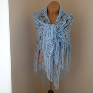 CHUSTA SZYDEŁKOWA RĘKODZIEŁO AKRYL NOWA