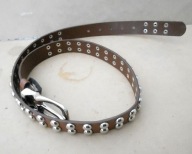Pasek z cekinami 101/109 cm,skóra ekologiczna,nowy