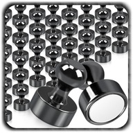 MAGNES NEODYMOWY NA TABLICĘ DO SZKOŁY 12X16mm 16 SZT LODÓWKĘ BIUROWE CZARNY