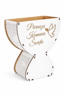 KIELICH KOMUNIJNY FLOWERBOX BOX PREZENT KOMUNIA HOSTIA NA SŁODYCZE KWIATY