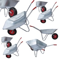 WÓZEK TACZKA OGRODOWA BUDOWLANA METALOWA MOCNA NA KÓŁKACH WYTRZYMAŁA 120 L