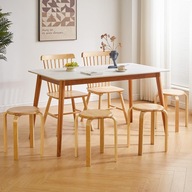 Zestaw 4 Stołków IBUYKE – Drewniane Krzesła Taborety - Jak Nowe