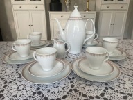 Elegancki serwis Melitta złoto biel 6 osób