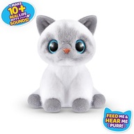 KOT KOTEK INTERAKTYWNY MÓWIĄCY PLUSZAK 17cm ZESTAW DLA KOTKA SZARY KOCIAK