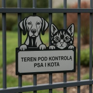 Tabliczka informacyjna uwaga zły pies dog niemiecki