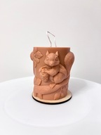 Świeca sojowa bezzapachowa wolnostojąca rustykalna wiewiórka. gratis