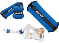 OBCIĄŻNIKI FITNESS 2x1KG NA KOSTKI I NADGARSTKI NIEBIESKIE + GRATIS