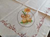 SERWETA BAWEŁNIANA ? LNIANA ?. - 150 / 71 cm. ŚWIĄTECZNA.