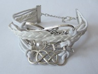 *34 WOŚP* Bransoletka ze sznurków, regulowana - miłość do Paryża