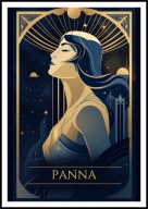 A2 GRANATOWY PLAKAT ZNAK ZODIAKU PANNA KOSMOS GALAKTYKA, DO DOMU NA PREZENT