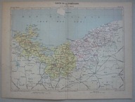 POMORZE (POMMERN) Carte de La Poméranie 1885