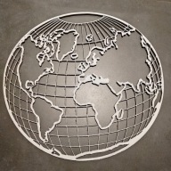 globus ozdoba ścienna grawer ziemia 3d pianka