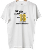 KOSZULKA MĘSKA PREZENT NA URODZINY 40 LAT CZTERDZIEŚCI LAT