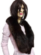 KOŁNIERZ szal futro LISA NATURALNEGO brązowego