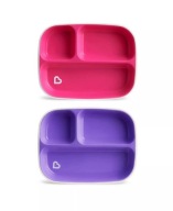 MUNCHKIN ZESTAW TALERZYKÓW TRÓJDZIELNYCH Z ANTYPOŚLIZGOWYM DNEM 2 SZTUKI