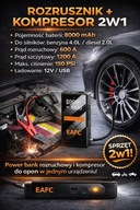 Jump Starter Booster Powerbank Kompresor Rozruch Awaryjny Mocny 1200A Etui
