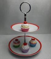 Patera ceramiczna piętrowa na ciastka babeczki