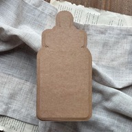 Zestaw baza do kartki – butelka dziecięca kraft handmade – 3 wzorniki