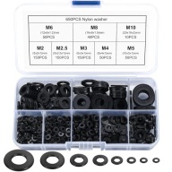 ZESTAW GUMOWE PODKŁADKI POD ŚRUBY WKRĘTY USZCZELKI TULEJE PŁASKIE 650szt