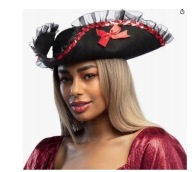 Kapelusz Czarny Damski / Kostium Strój Karnawałowy / Dla Dorosłych