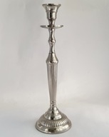 DUŻY ŚWIECZNIK STALOWY DEKORACYJNY 35 CM