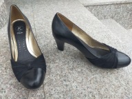 K by CLARKS nr 39,5-40/6,5UK wygodne i eleganckie czółenka na słupku skóra