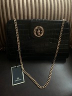 Torebka skóra naturalna Roberta Biagi , czarna, kopertówka RB