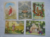 STARE KARTKI POCZTÓWKI WESOŁYCH ŚWIĄT WIELKANOC BOŻE NARODZENIE 10 sztuk