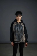 Redesign re design bluza kangurka kaptur asymetryczna czaszka m I XI XXI