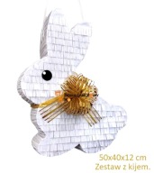 Piniata Królik / Zając / Króliczek Wielkanocny. Zestaw z kijem i konfetti.